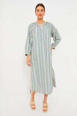 POMANDER PLACE Striped Caftan Size L NWT Retail $160